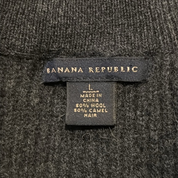 Banana Republic Women’s Large 1/4 Zip Up Turtleneck Sweater Knit - Picture 5 of 5